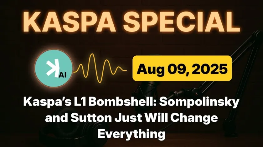 Kaspa’s L1 Bombshell: Sompolinsky and Sutton Will Just Change Everything