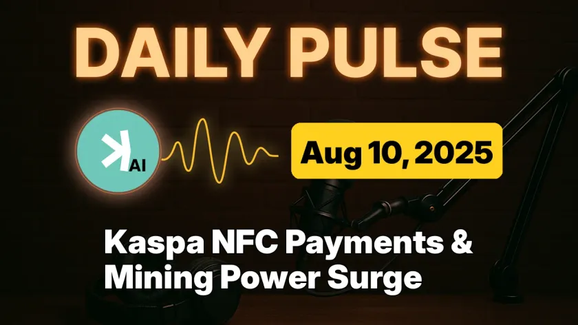 Kaspa NFC Payments & Mining Power Surge