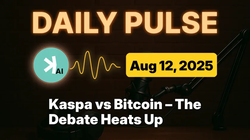 Kaspa vs Bitcoin – The Debate Heats Up
