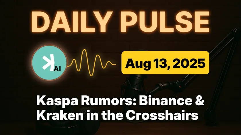 Kaspa Rumors: Binance & Kraken in the Crosshairs