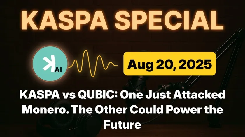 KASPA vs QUBIC: One Just Attacked Monero. The Other Could Power the Future