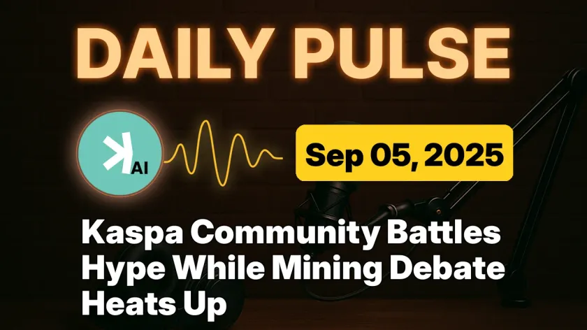 Kaspa Community Battles Hype While Mining Debate Heats Up