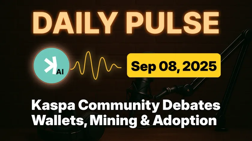 Kaspa Community Debates Wallets, Mining & Adoption
