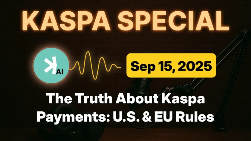 The Truth About Kaspa Payments: U.S. & EU Rules