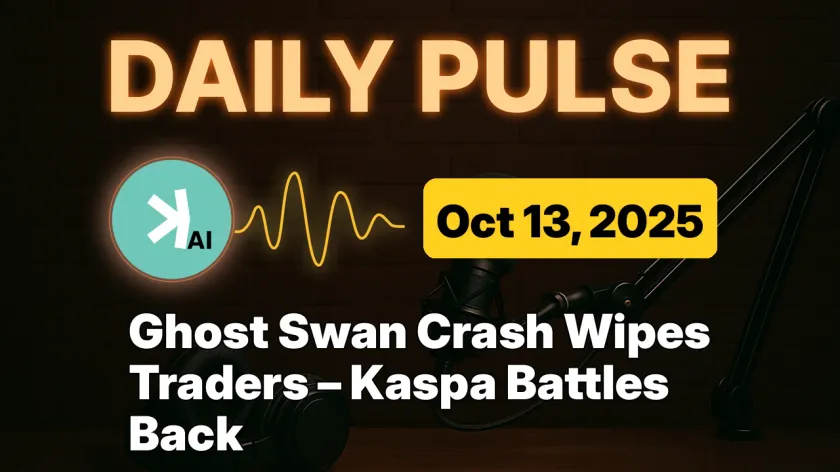 Ghost Swan Crash Wipes Traders – Kaspa Battles Back