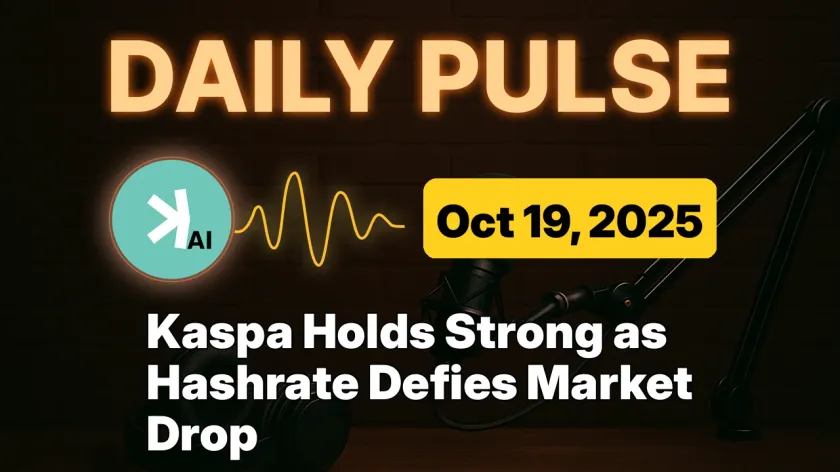 Kaspa Holds Strong as Hashrate Defies Market Drop