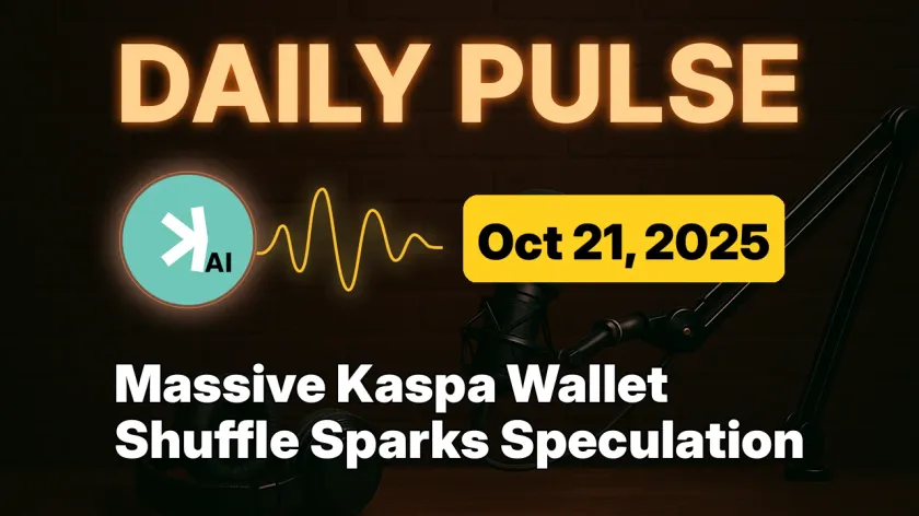 Massive Kaspa Wallet Shuffle Sparks Speculation