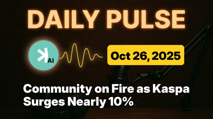 Community on Fire as Kaspa Surges Nearly 10%