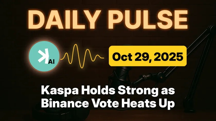 Kaspa Holds Strong as Binance Vote Heats Up
