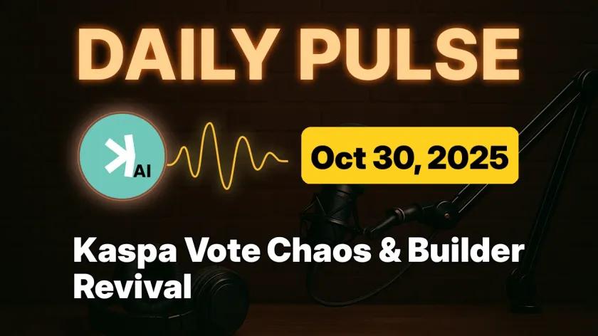 Kaspa Vote Chaos & Builder Revival
