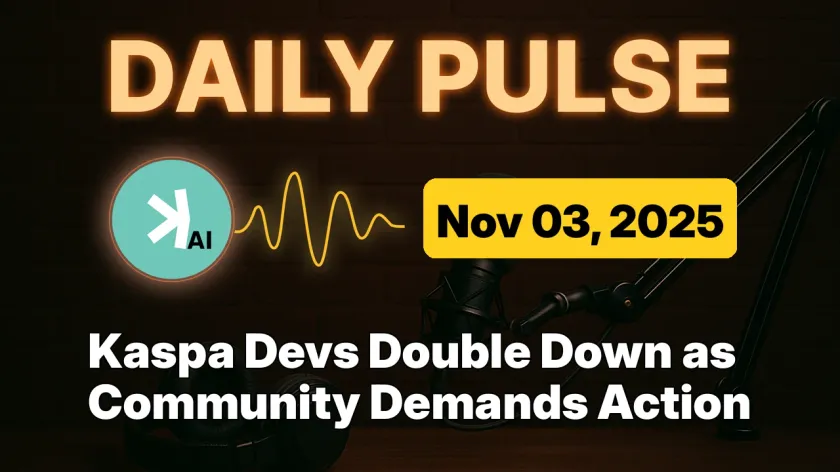 Kaspa Devs Double Down as Community Demands Action