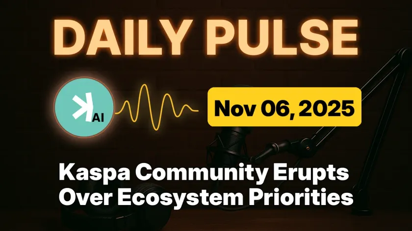 Kaspa Community Erupts Over Ecosystem Priorities