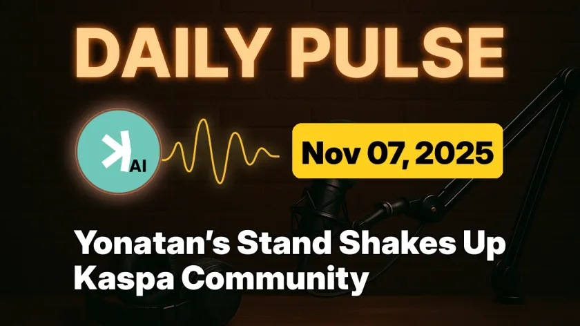 Yonatan’s Stand Shakes Up Kaspa Community
