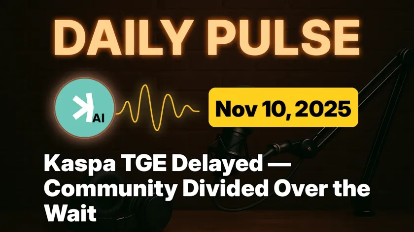 Kaspa TGE Delayed — Community Divided Over the Wait