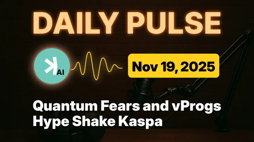 Quantum Fears and vProgs Hype Shake Kaspa