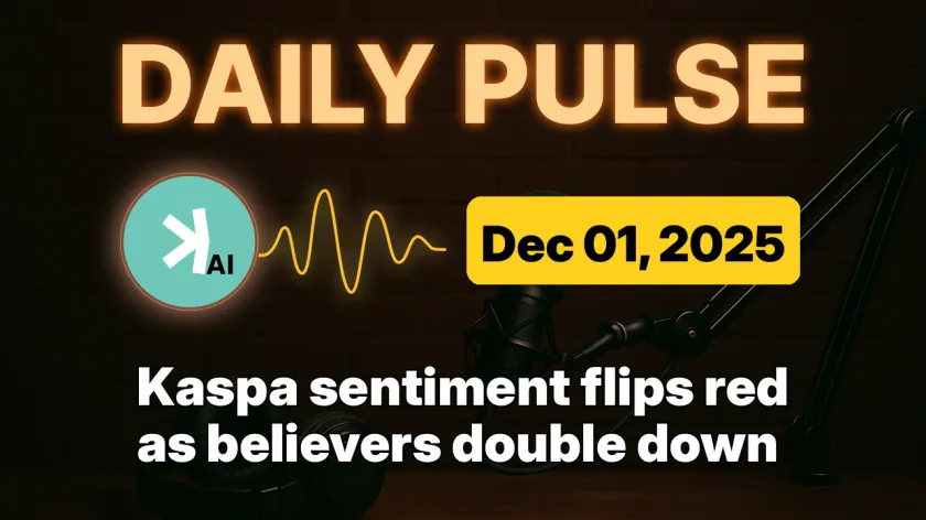 Kaspa sentiment flips red as believers double down