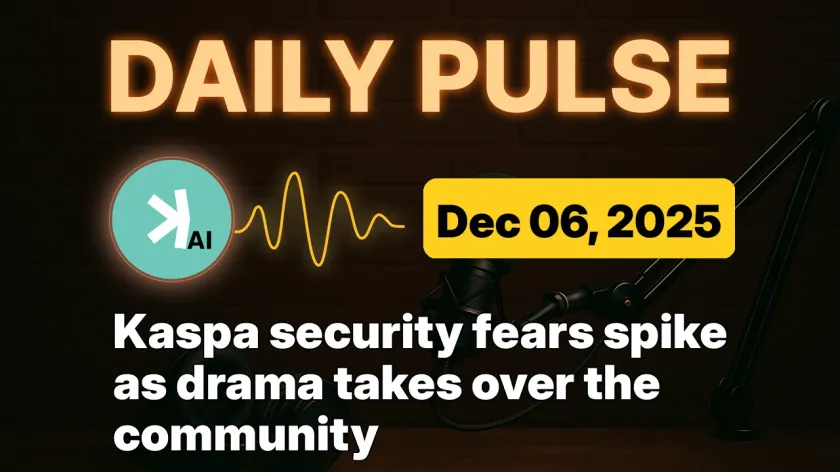 Kaspa security fears spike as drama takes over the community