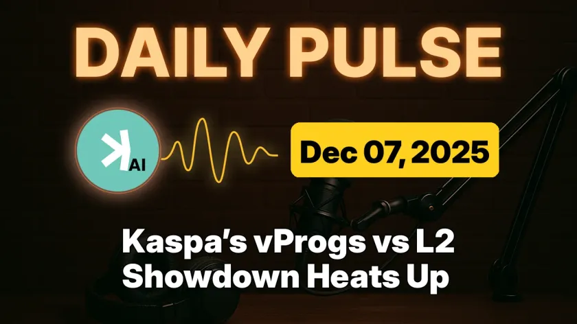 Kaspa’s vProgs vs L2 Showdown Heats Up