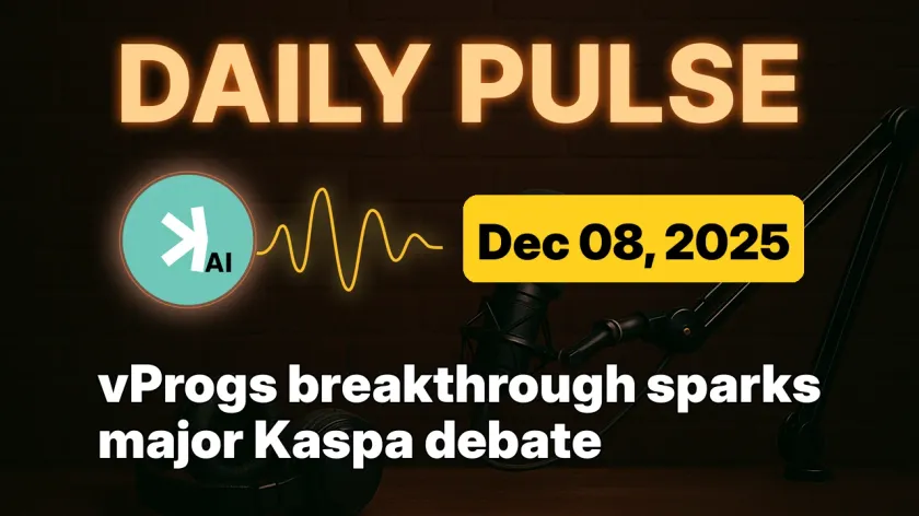 vProgs breakthrough sparks major Kaspa debate