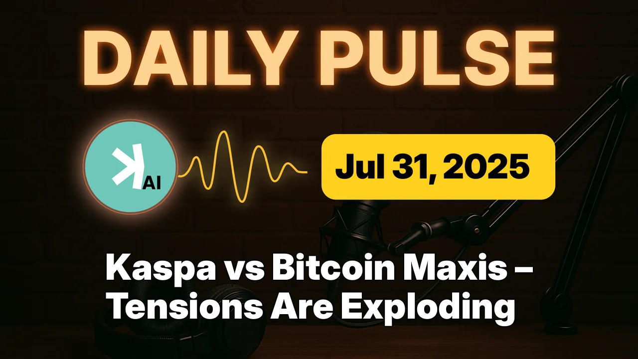 Kaspa vs Bitcoin Maxis – Tensions Are Exploding
