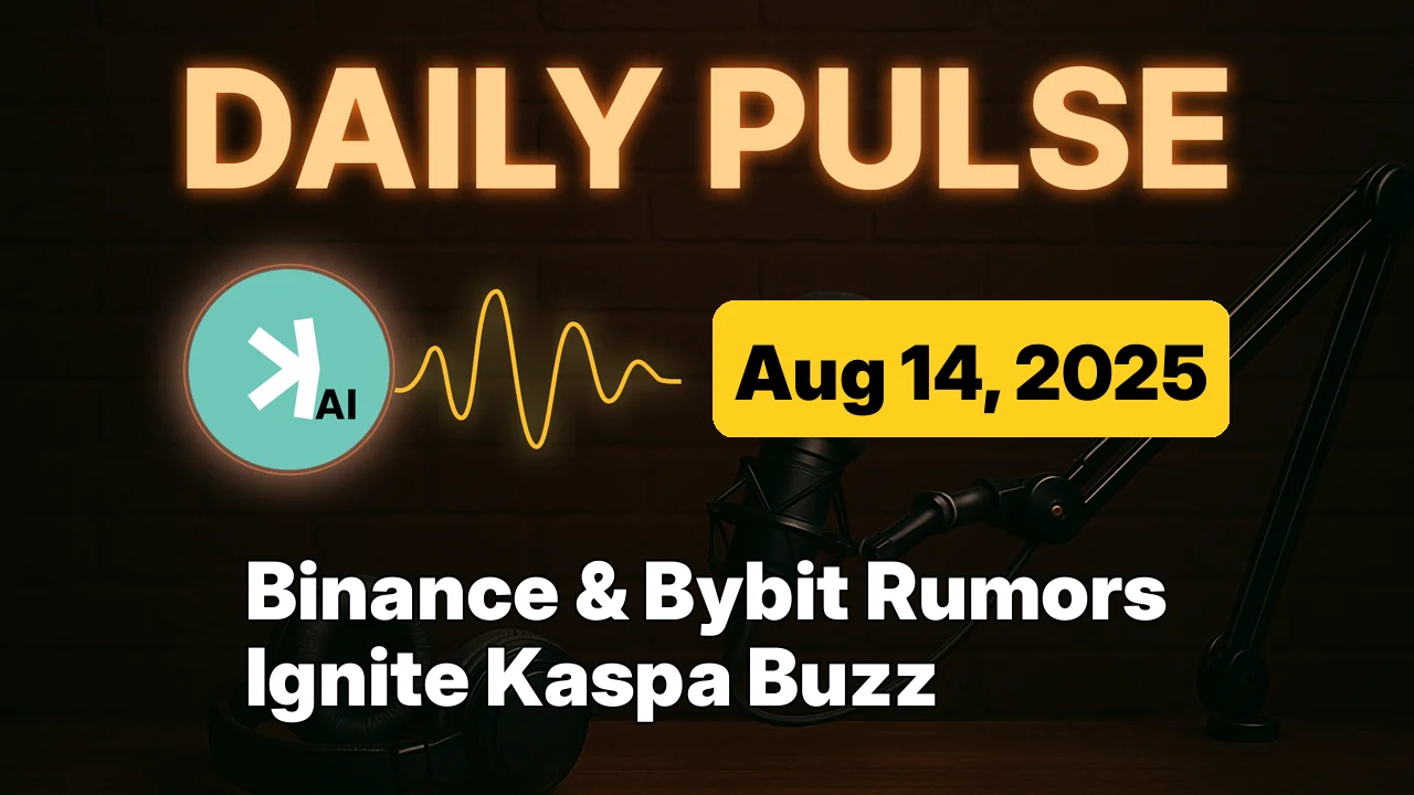 Binance & Bybit Rumors Ignite Kaspa Buzz