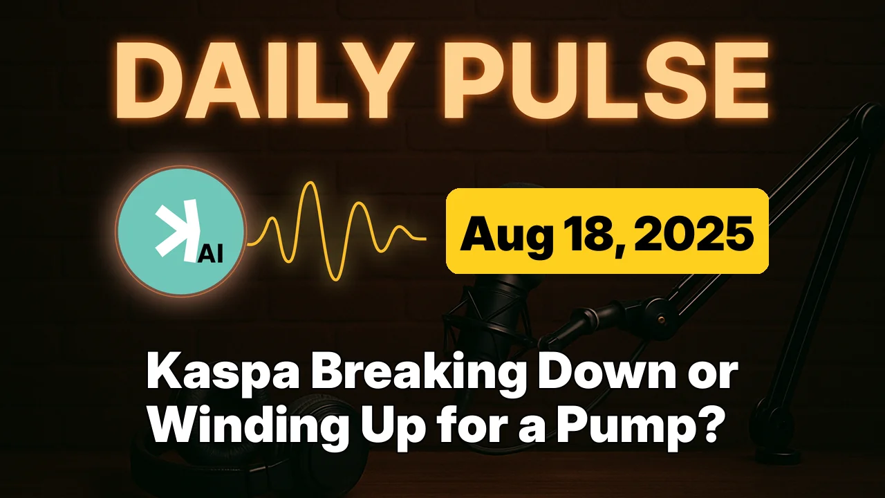 Kaspa Breaking Down or Winding Up for a Pump?