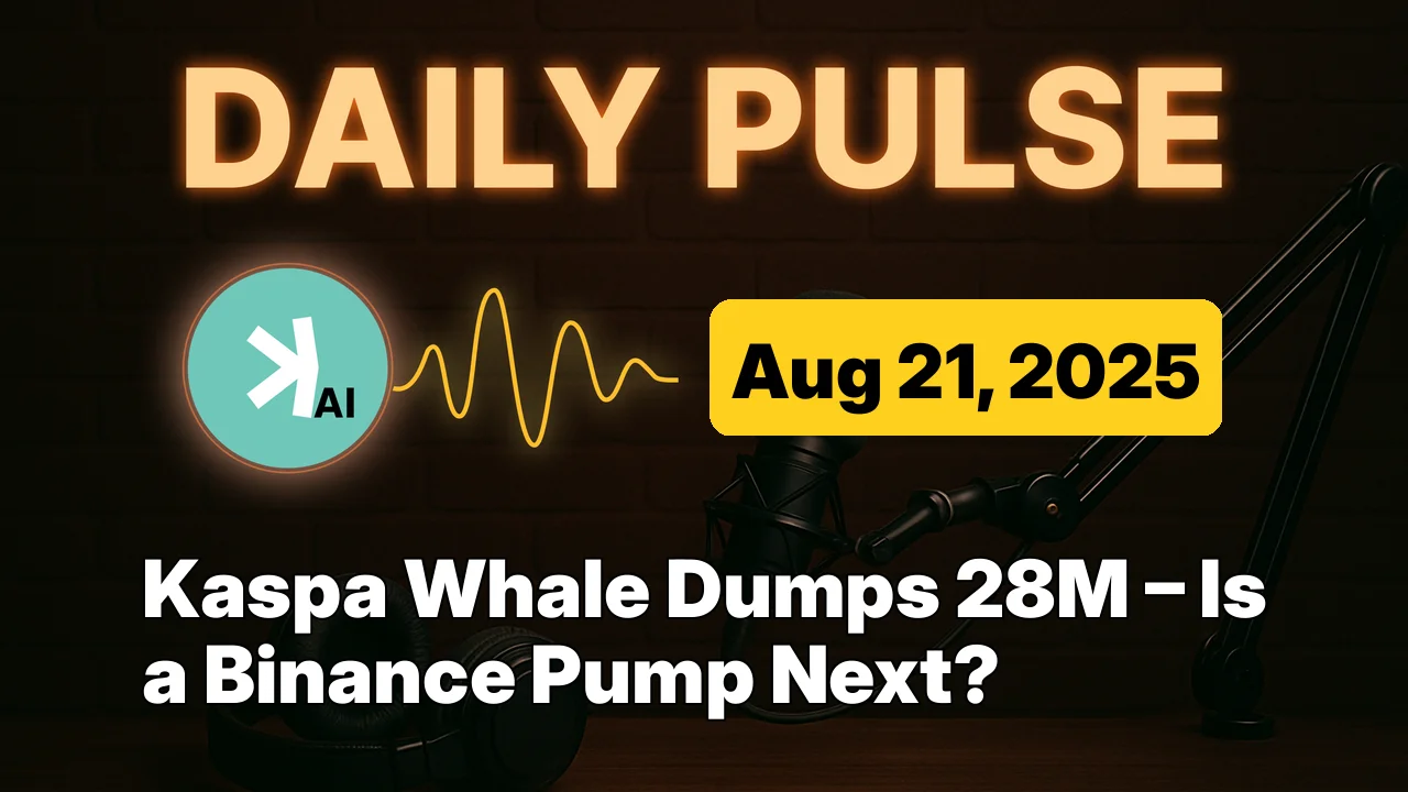 Kaspa Whale Dumps 28M – Is a Binance Pump Next?
