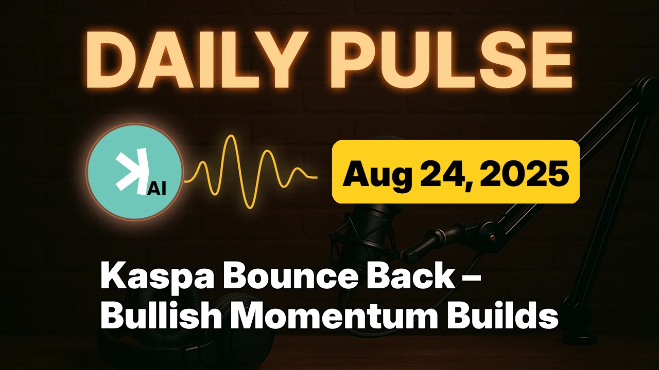 Kaspa Bounce Back – Bullish Momentum Builds