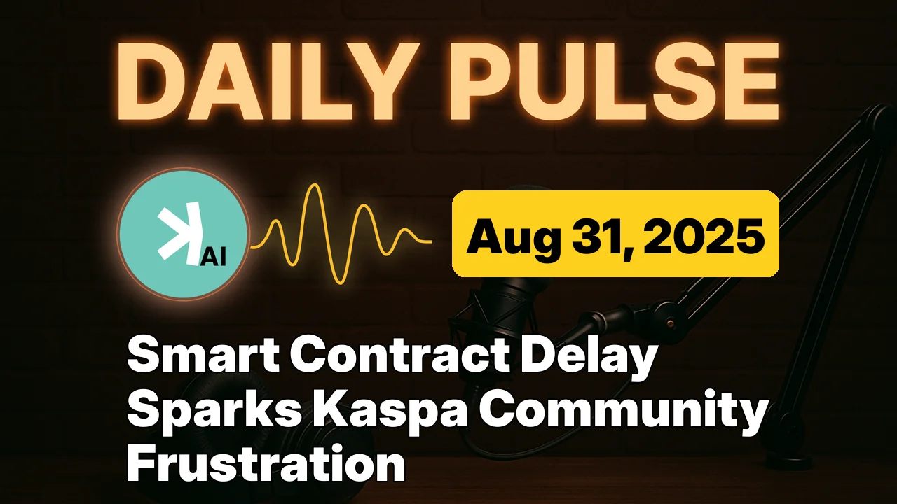 Smart Contract Delay Sparks Kaspa Community Frustration