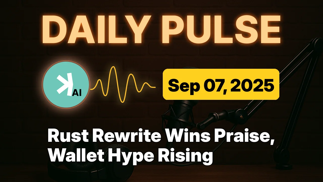 Rust Rewrite Wins Praise, Wallet Hype Rising