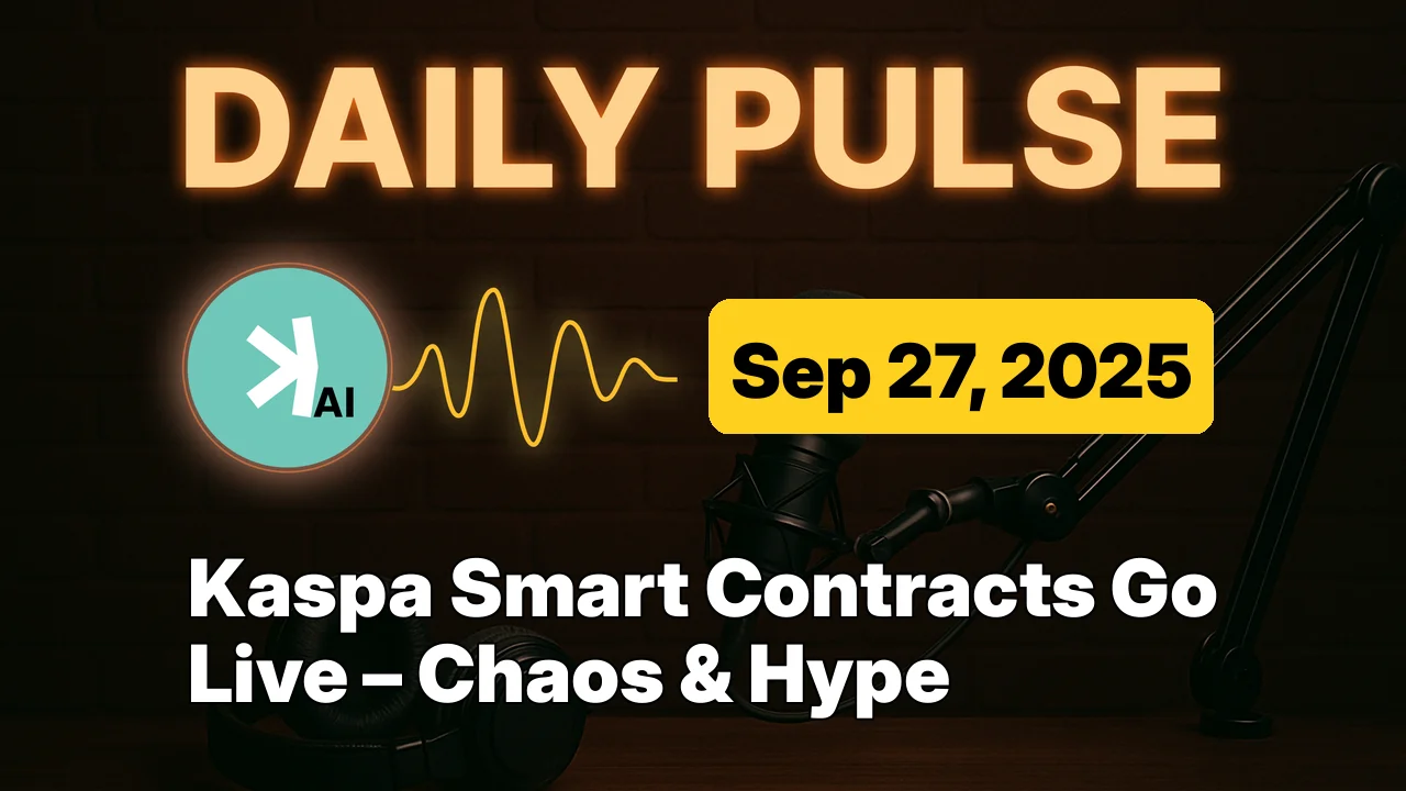 Kaspa Smart Contracts Go Live – Chaos & Hype