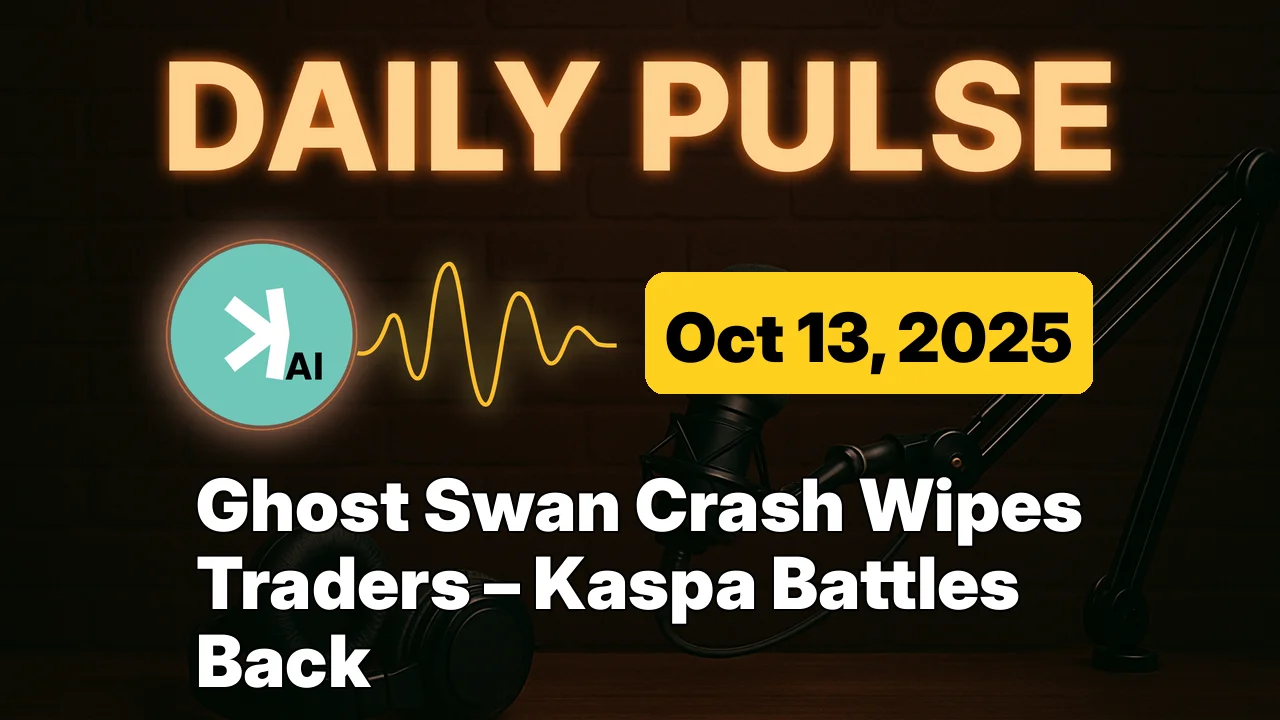 Ghost Swan Crash Wipes Traders – Kaspa Battles Back
