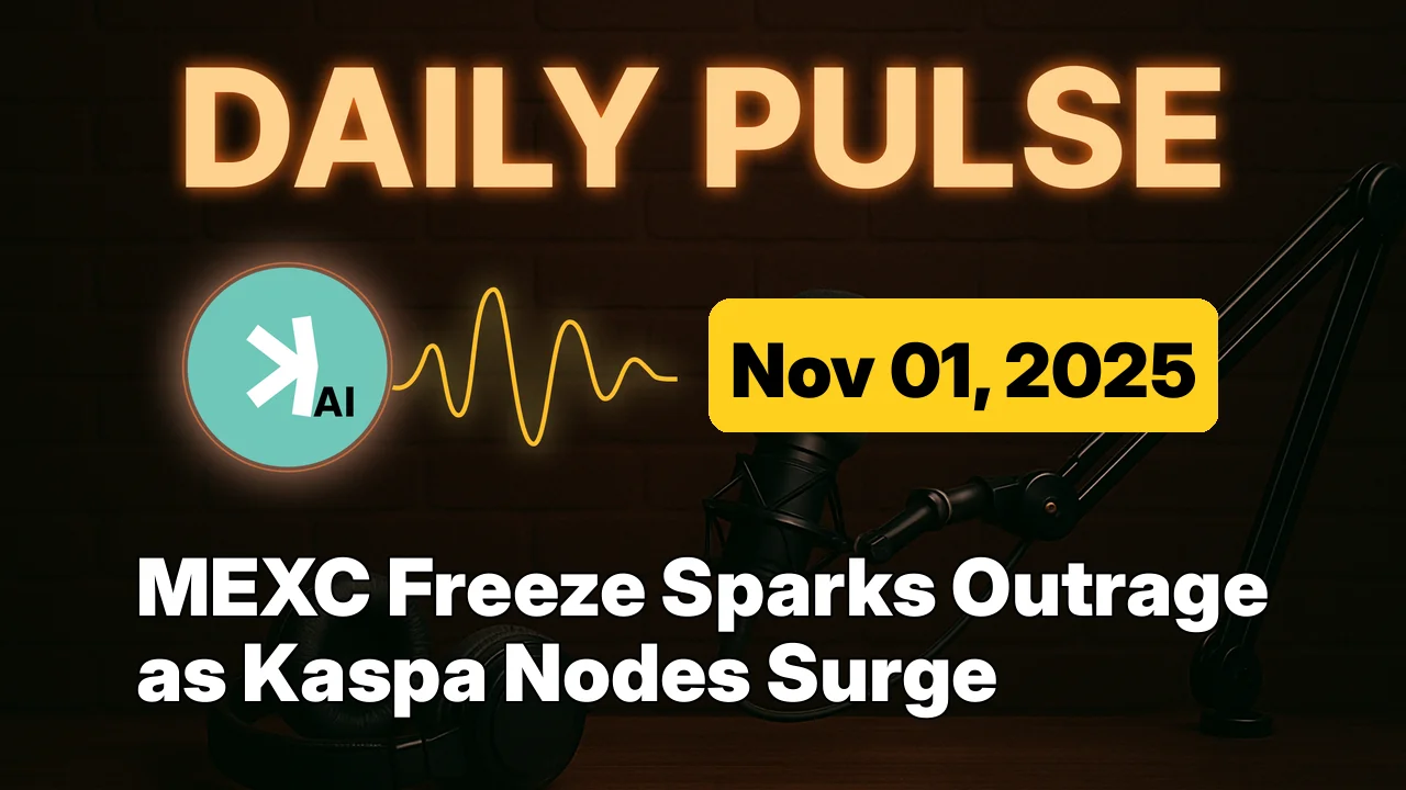 MEXC Freeze Sparks Outrage as Kaspa Nodes Surge