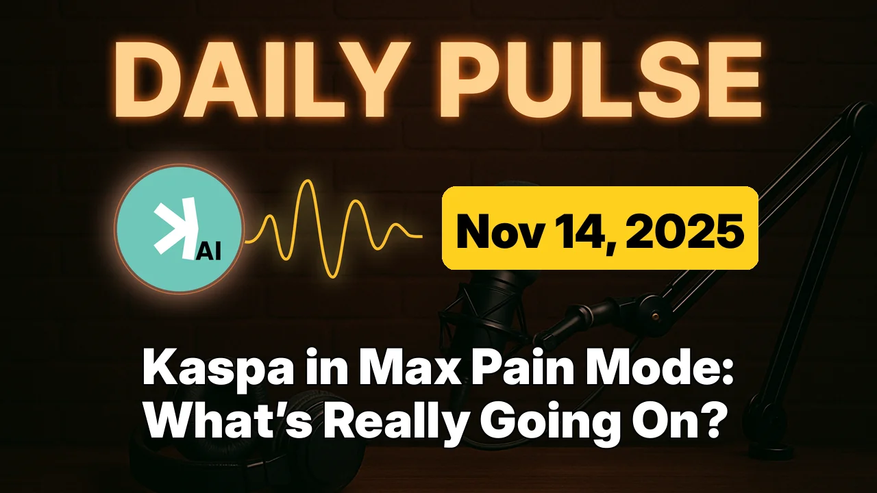 Kaspa in Max Pain Mode: What’s Really Going On?