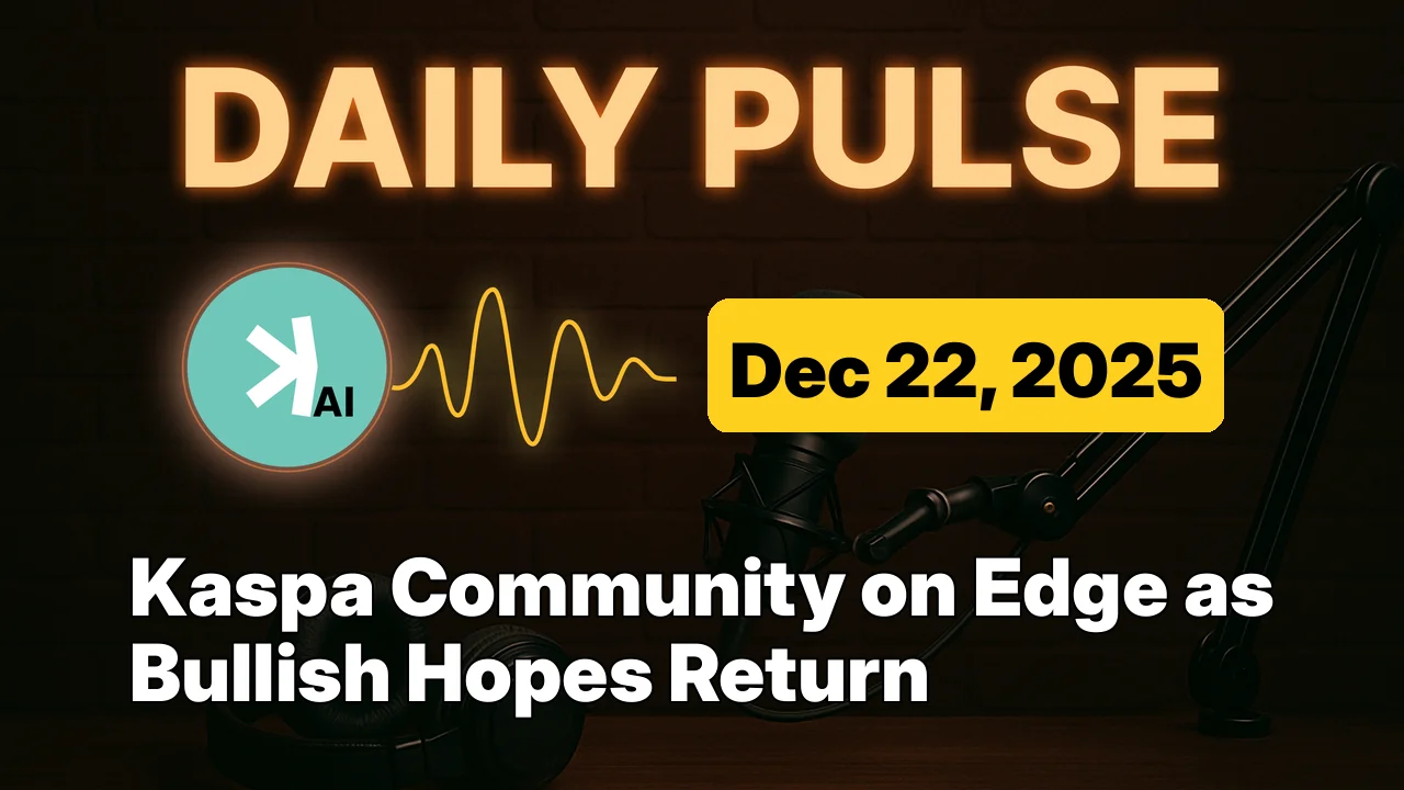 Kaspa Community on Edge as Bullish Hopes Return