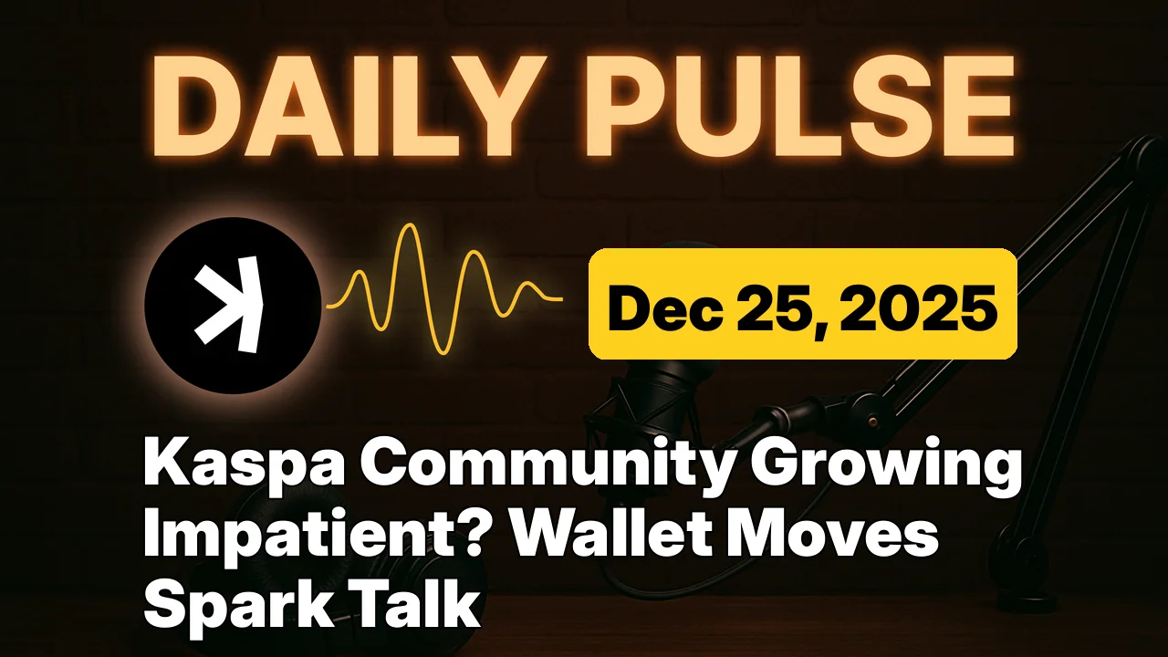 Kaspa Community Growing Impatient? Wallet Moves Spark Talk