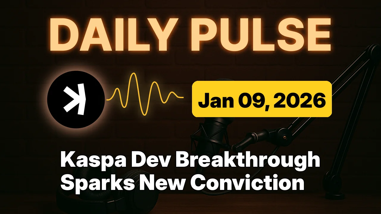 Kaspa Dev Breakthrough Sparks New Conviction