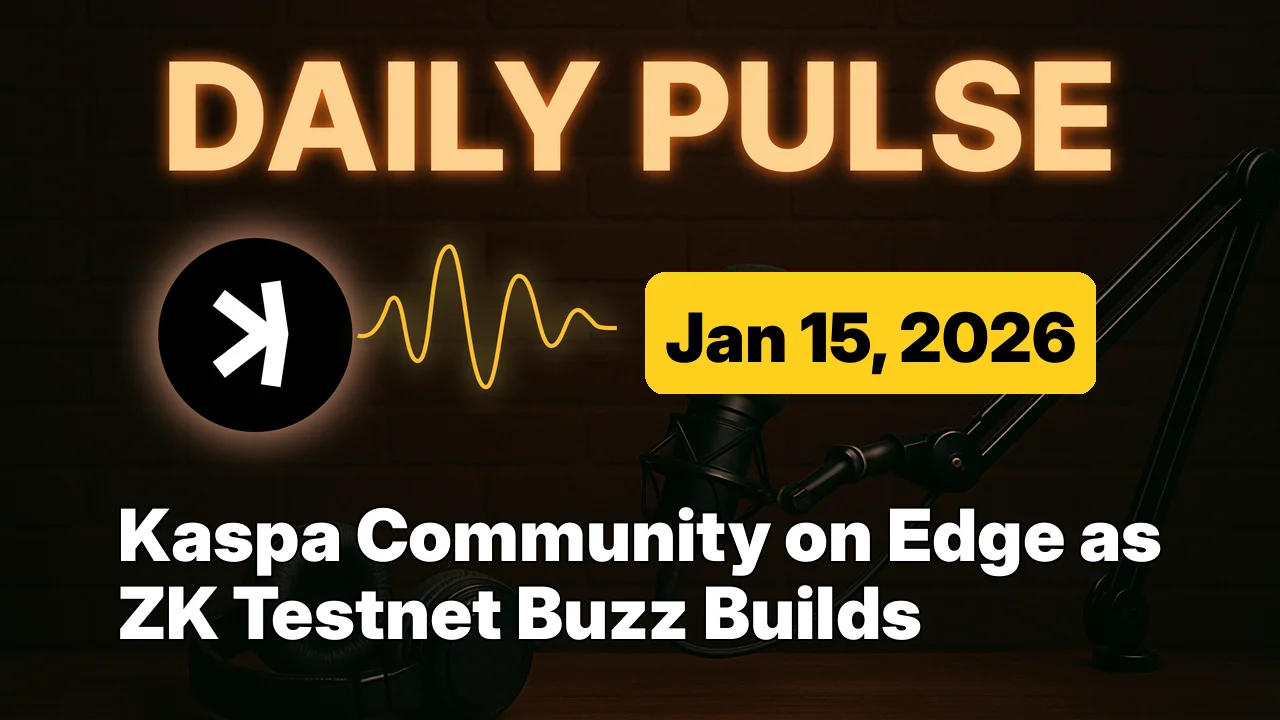 Kaspa Community on Edge as ZK Testnet Buzz Builds