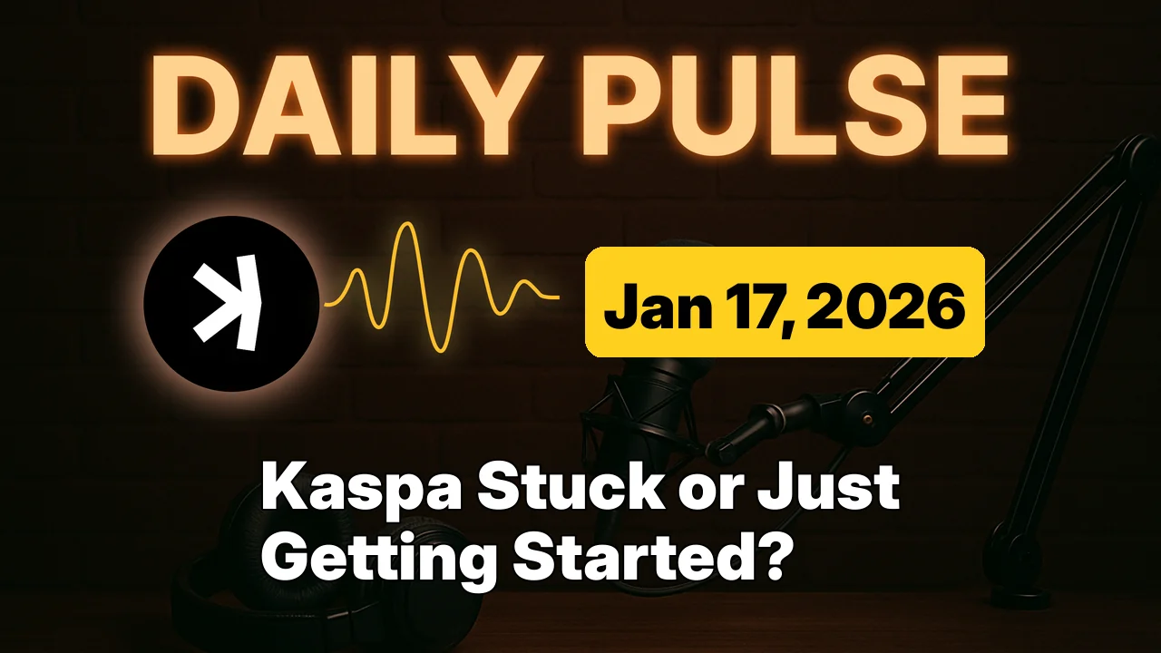 Kaspa Stuck or Just Getting Started?