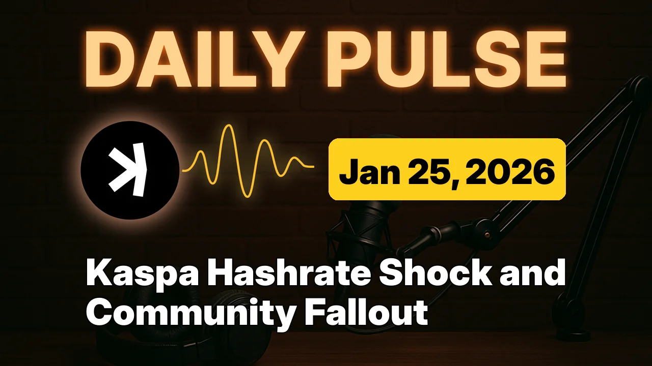 Kaspa Hashrate Shock and Community Fallout