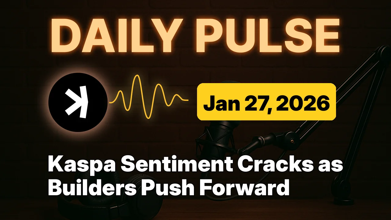Kaspa Sentiment Cracks as Builders Push Forward