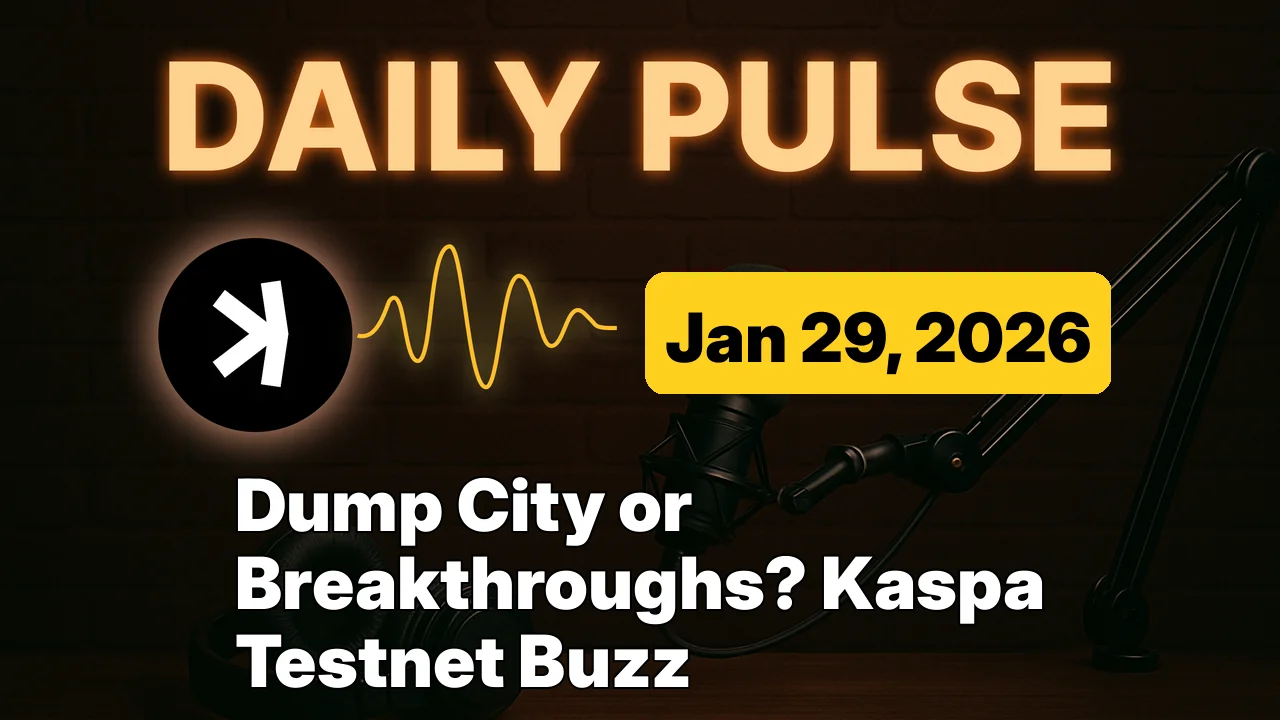Dump City or Breakthroughs? Kaspa Testnet Buzz