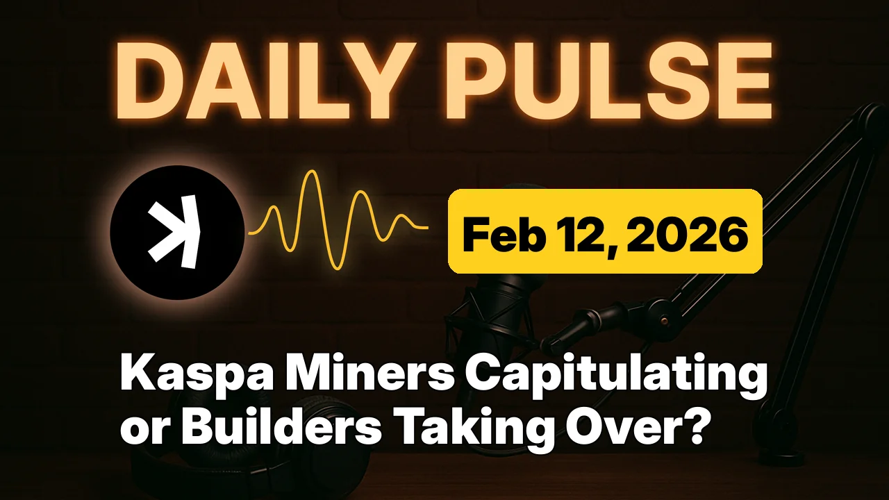 Kaspa Miners Capitulating or Builders Taking Over?