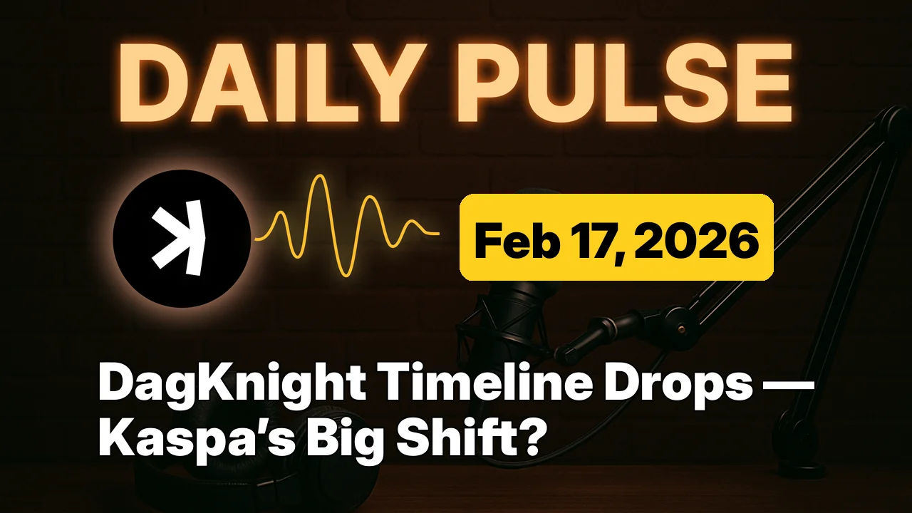 DagKnight Timeline Drops — Kaspa’s Big Shift?