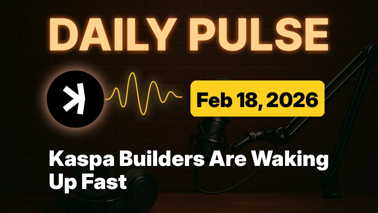 Kaspa Builders Are Waking Up Fast