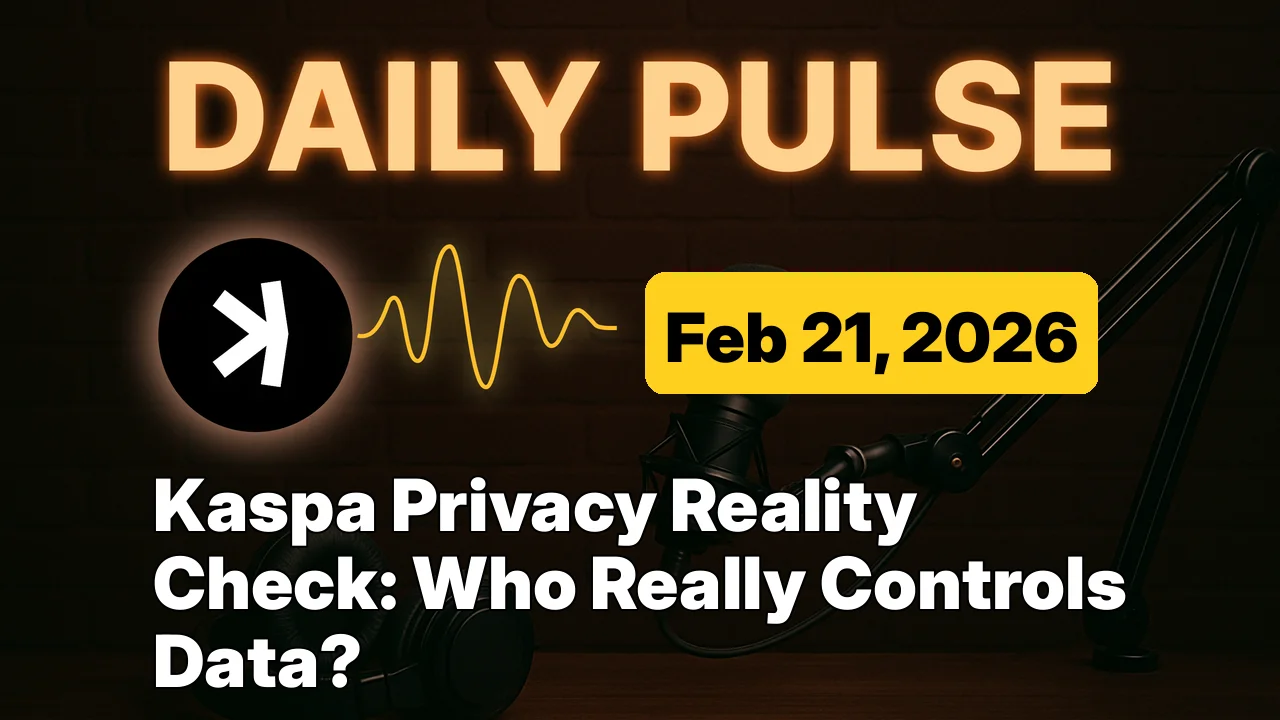 Kaspa Privacy Reality Check: Who Really Controls Data?