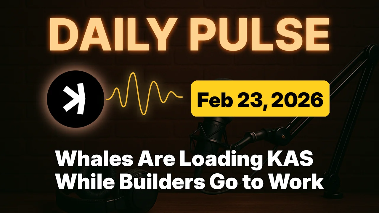 Whales Are Loading KAS While Builders Go to Work