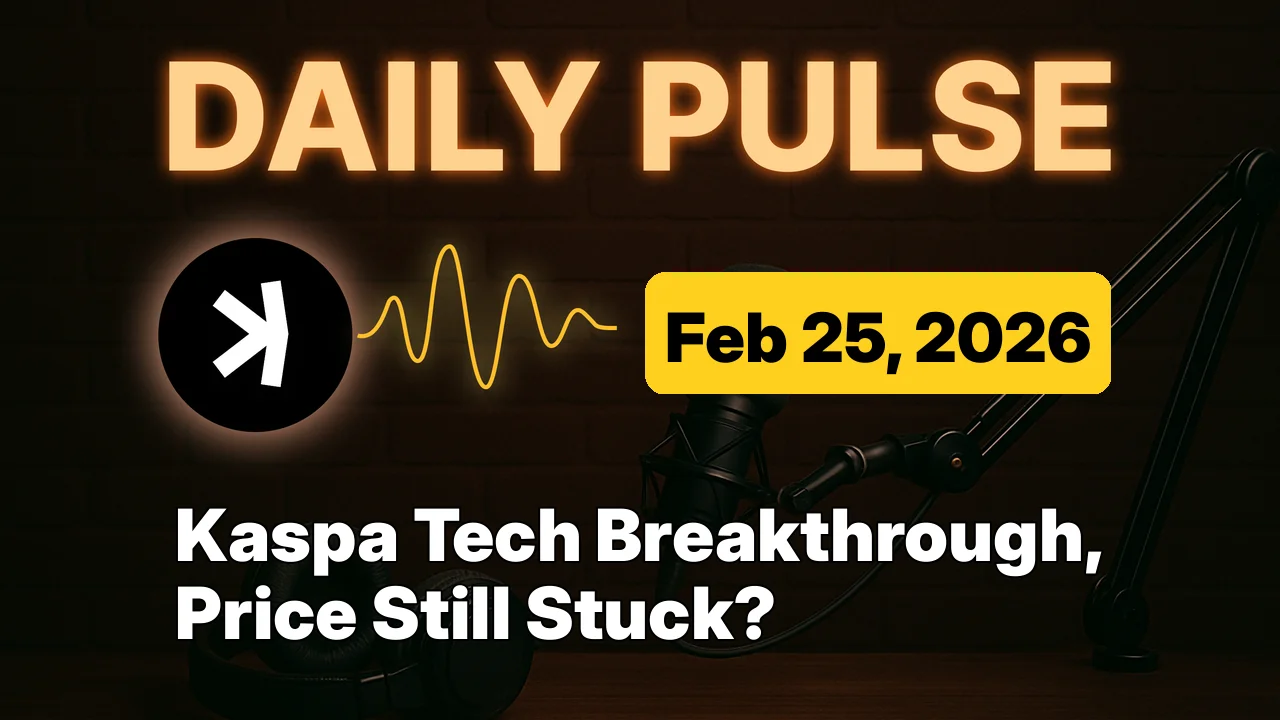 Kaspa Tech Breakthrough, Price Still Stuck?