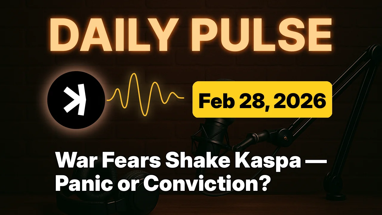 War Fears Shake Kaspa — Panic or Conviction?