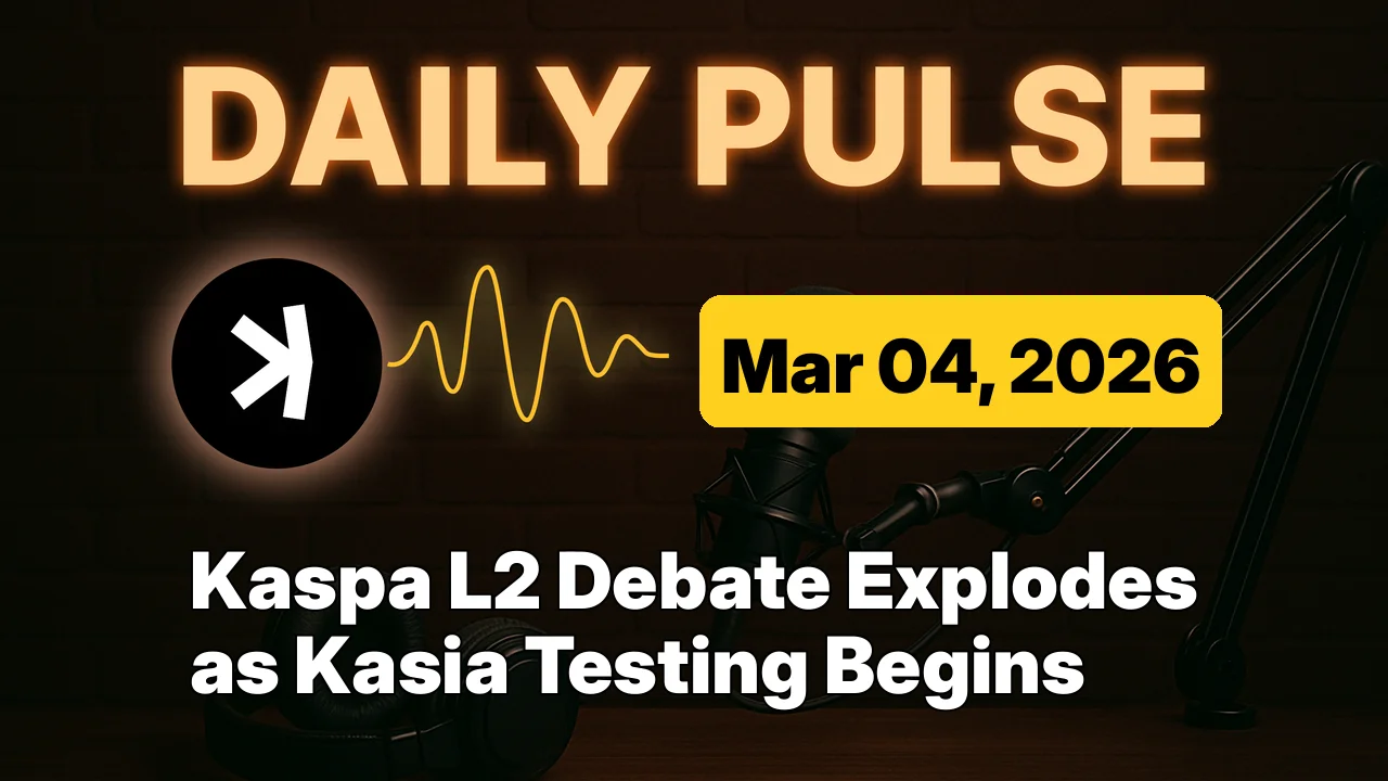 Kaspa L2 Debate Explodes as Kasia Testing Begins